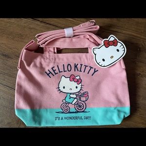 HELLO KITTY-Imported, Very RARE NWT Pink Canvas Tote Bag